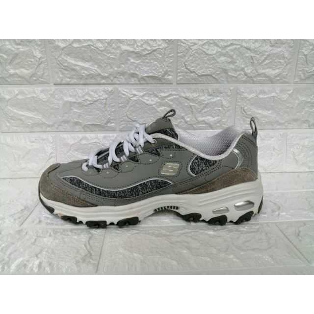skechers d lite grey