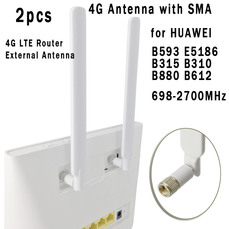 2pcs 4G LTE External Antenna SMA Connector For B593 Wireless Gateway HUAWEI 