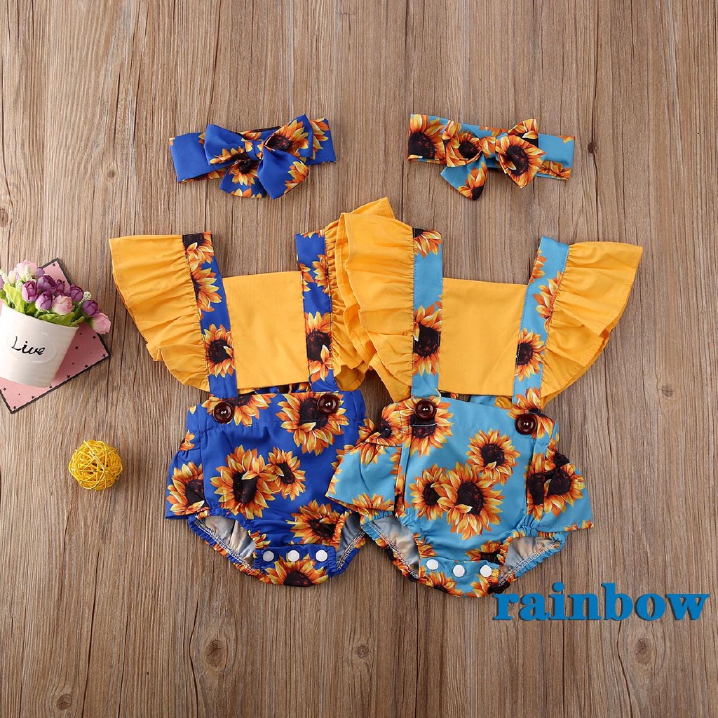newborn baby sunflower outfit