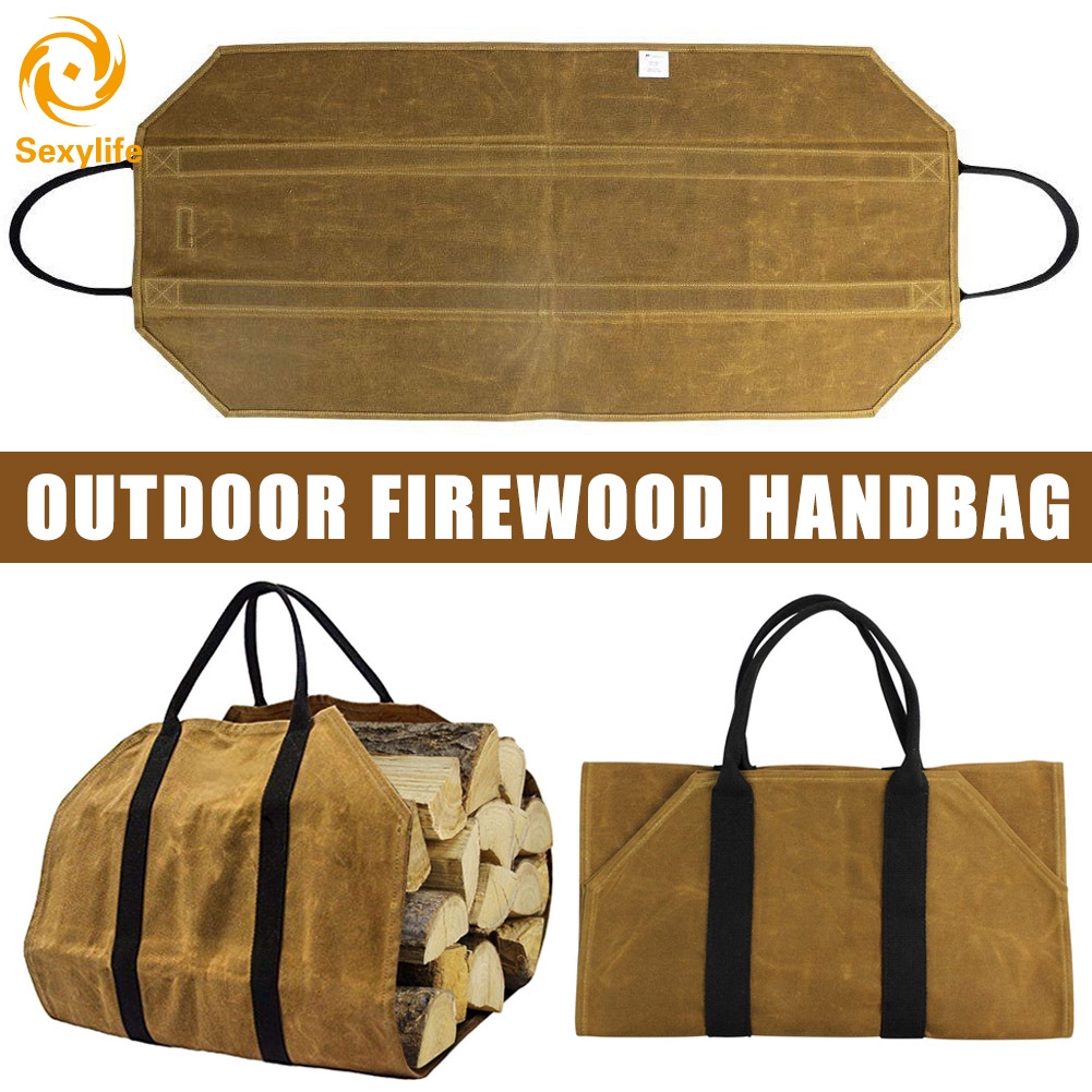 Sl Firewood Carrier Log Wood Carrying Bag Holder Large Capacity