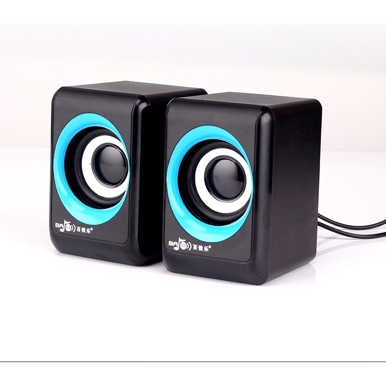 Wired Mini Computer Speakers LED USB 2 