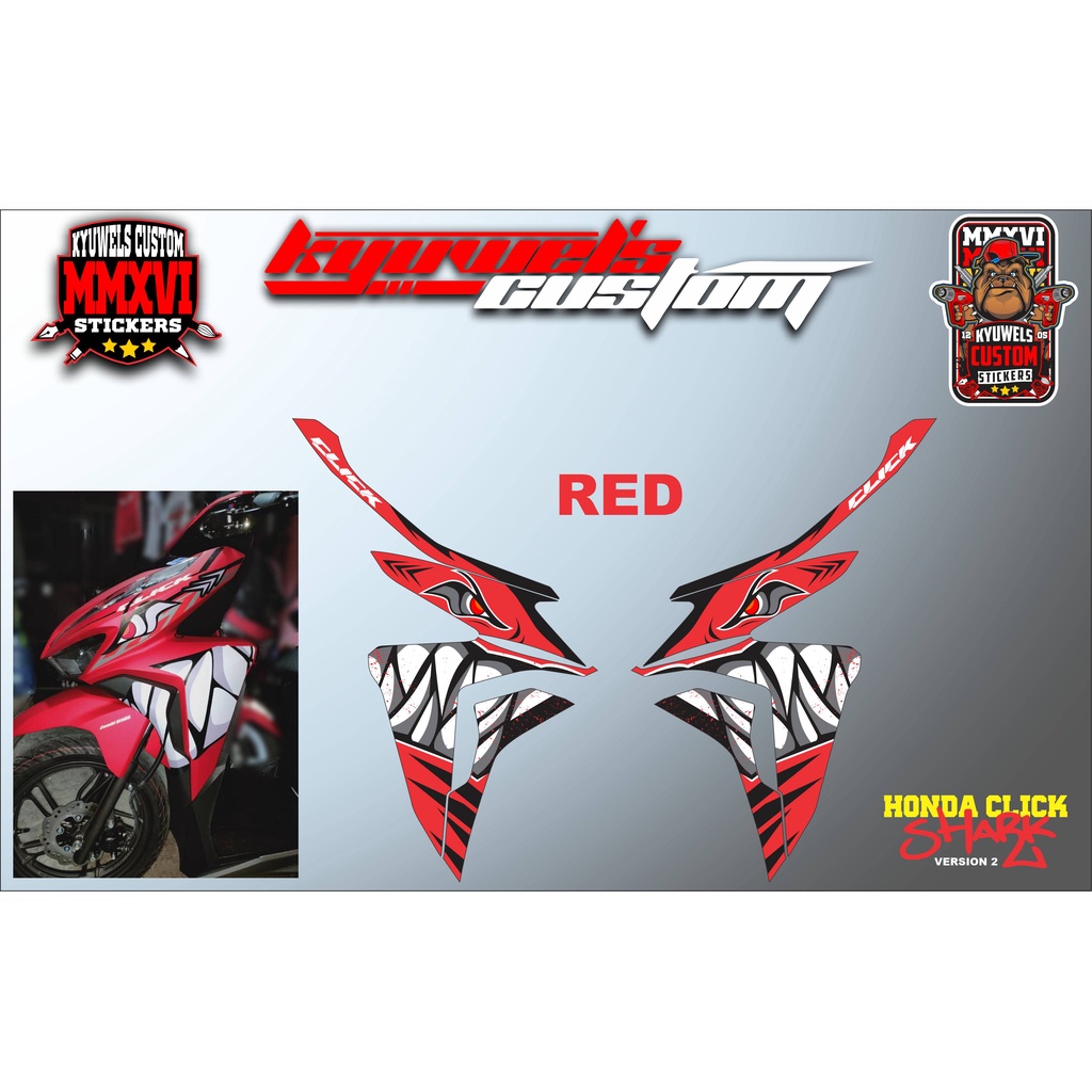 Honda Click V Shark Decals Shopee Philippines