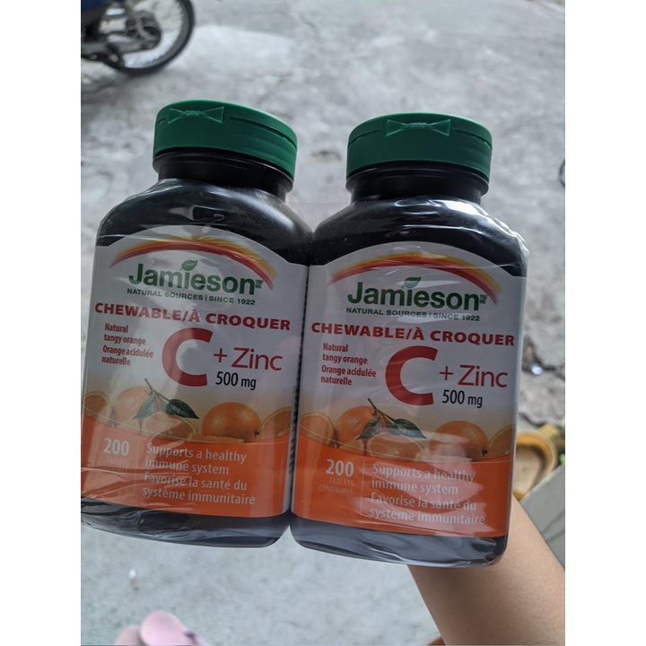 Jamieson Vitamin C +Zinc 500mg, CHEWABLES for kids and adults Shopee