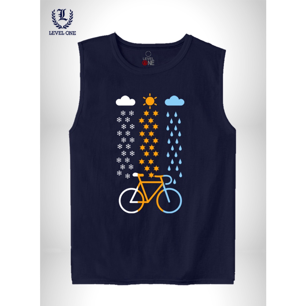 Level One Men's Muscle Shirt Just Bike Print (Set B) Shopee Philippines