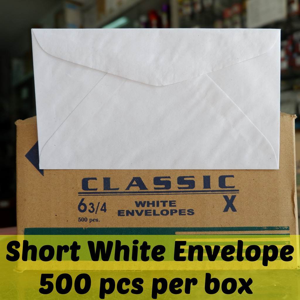 White Letter Envelope 500 pcs Short Small Mailing Sobre Shopee