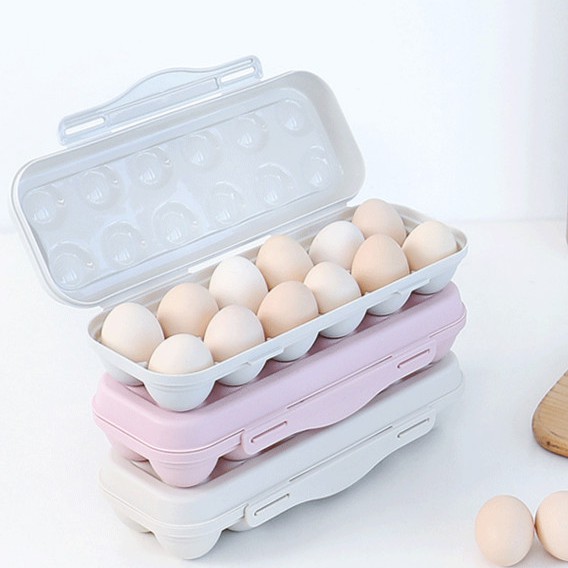 Egg Holder for Refrigerator, 18 grids Egg Storage Container for ...