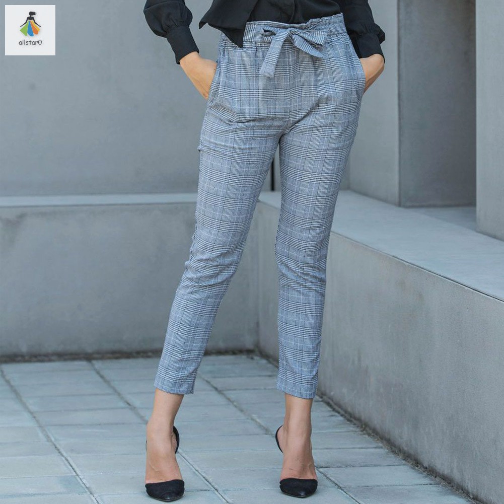 high waist pants with belt