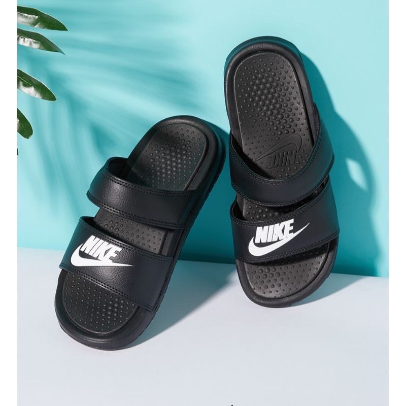 nike sandals two straps