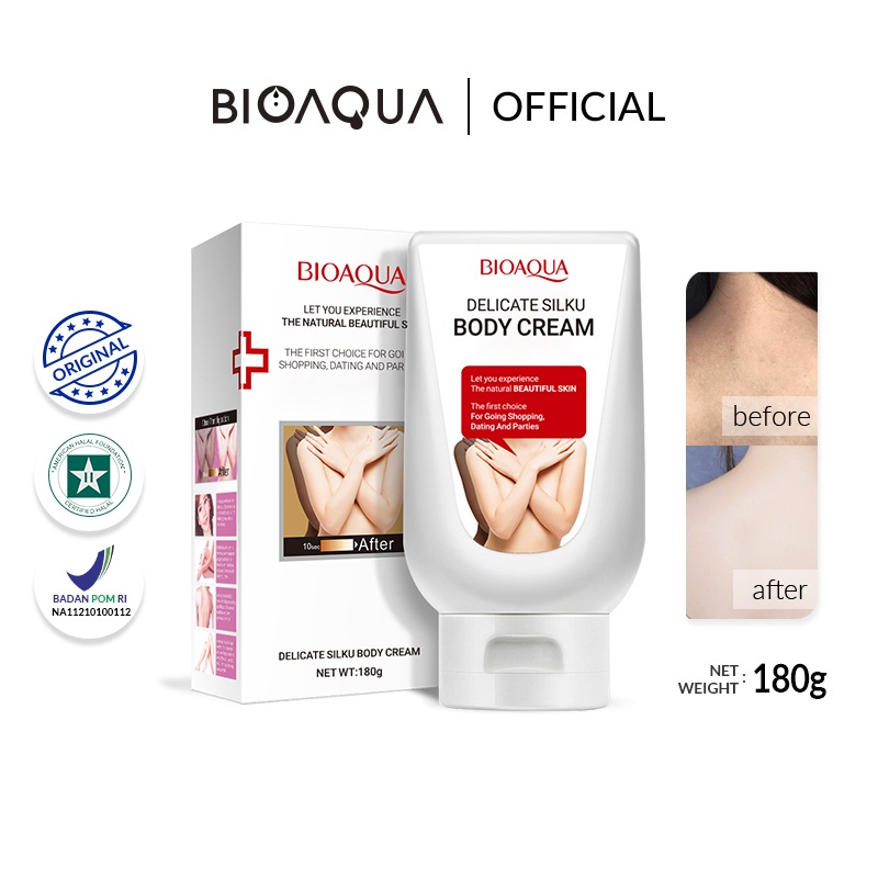 Bioaqua Delicate Silky body Cream Whitening Face body lotion