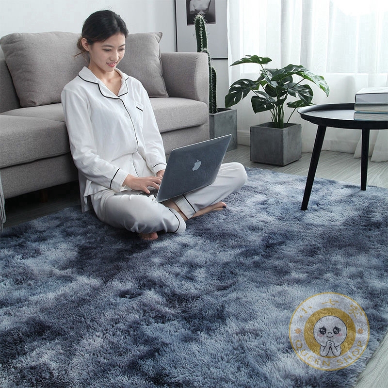 Living Room Shaggy Fluffy Carpet Bedroom Bedside Mat Simple Modern Gray Household Floor Rug Soft Skin Friendly Multi Zone Use Blanket Shopee Philippines