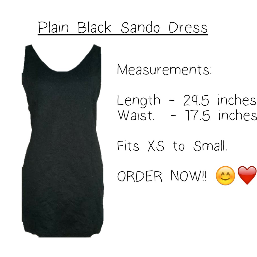 Plain Black Sando Dress Shopee Philippines