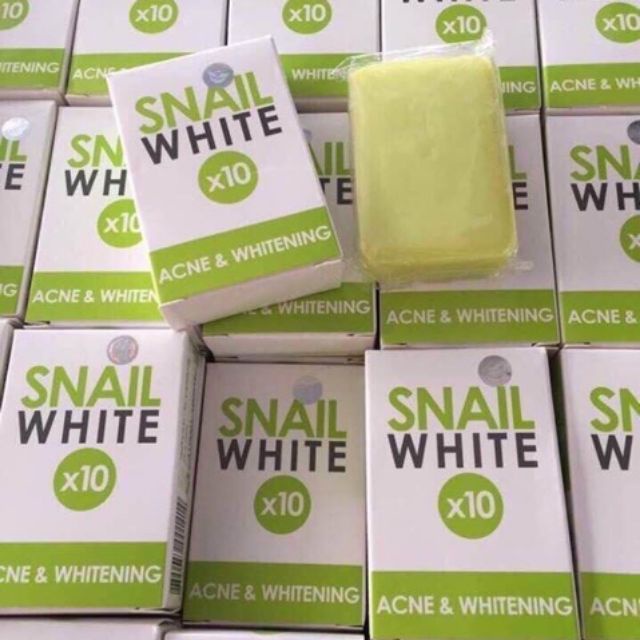 Snail White green Soap 10x whitening anti acne 6pcs for  P210