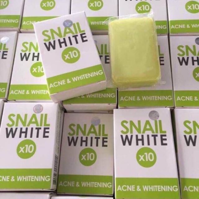 Snail White green Soap 10x whitening anti acne 6pcs for P210