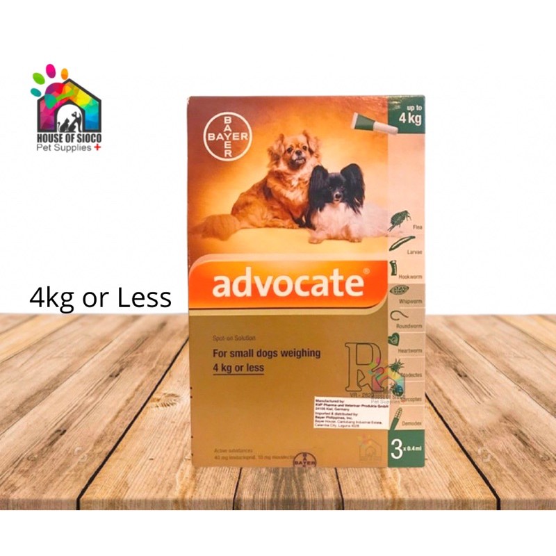 Advocate Spot-on Solution for Dogs up to 4Kg | Shopee Philippines