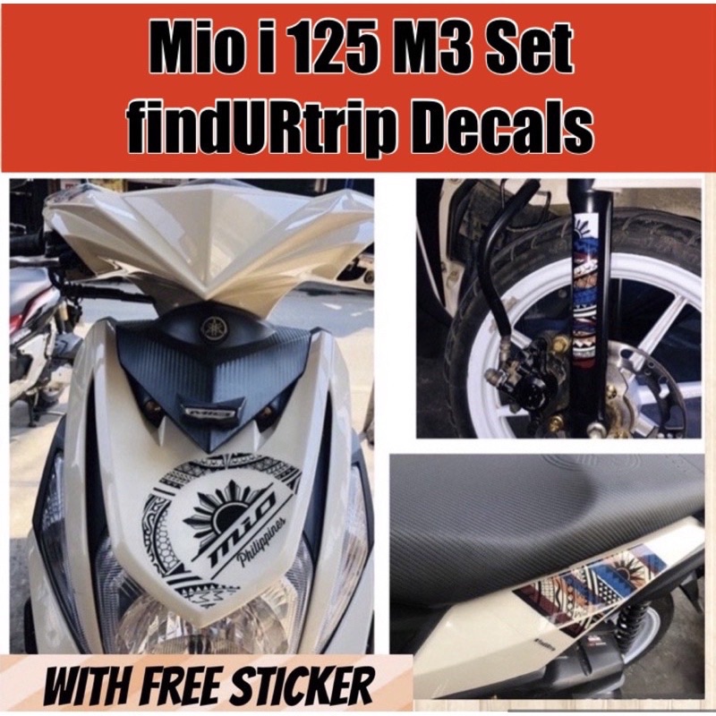 MIO i125 M3 SET #findirtrip DECALS PRINTED LAMINATED | Shopee Philippines