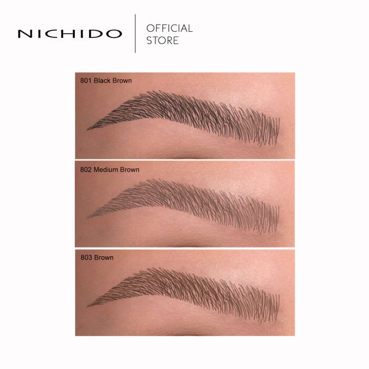 Nichido Brow Pencil Paraben Free 802 Medium Brown Shopee Philippines