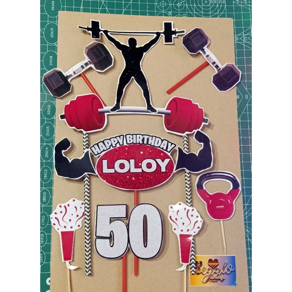 GYM FITNESS CAKE TOPPER GYM FITNESS CAKE TOPPER | Shopee Philippines