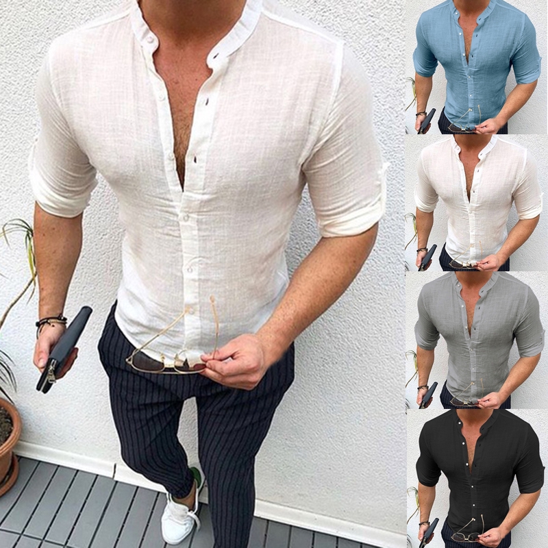 muscle fit long sleeve shirt