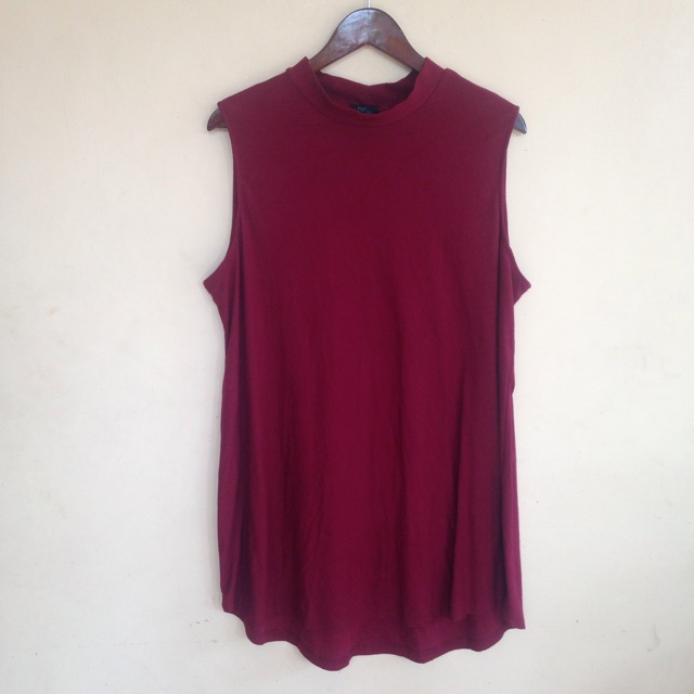 Rue Maroon Dress 2X | Shopee Philippines