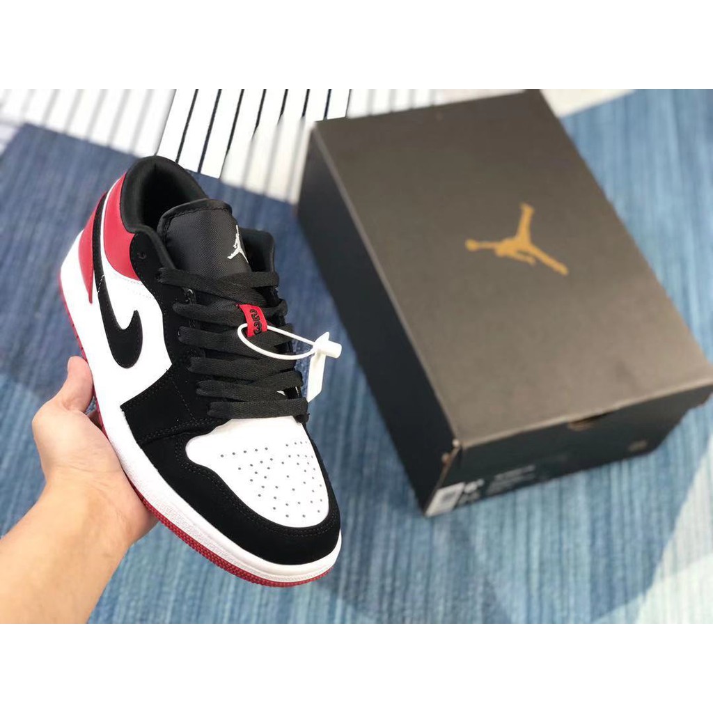 Nike Air Jordan 1 Low Mid AJ1 Black Toe 