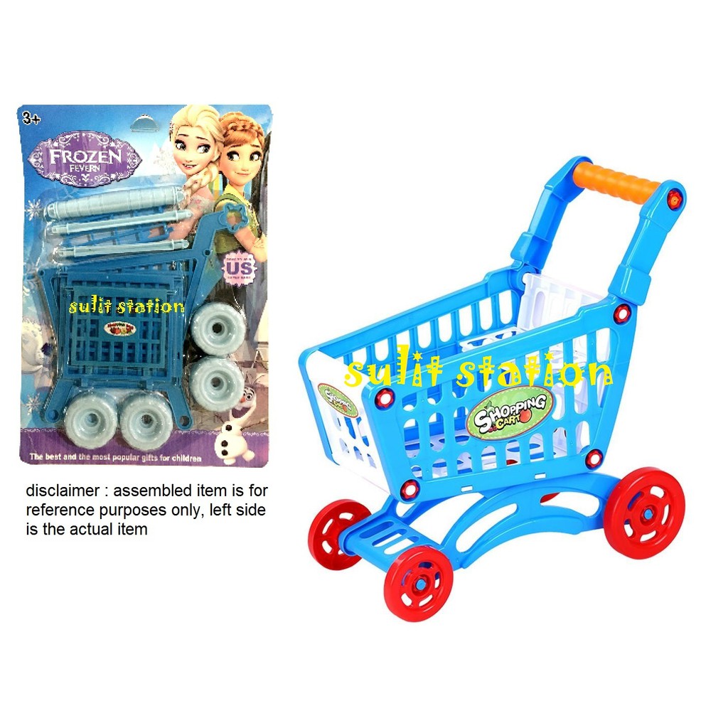 FROZEN ELSA ANNA GROCERY SUPERMARKET SHOPPING MARKET BASKET PUSH CART TOYS