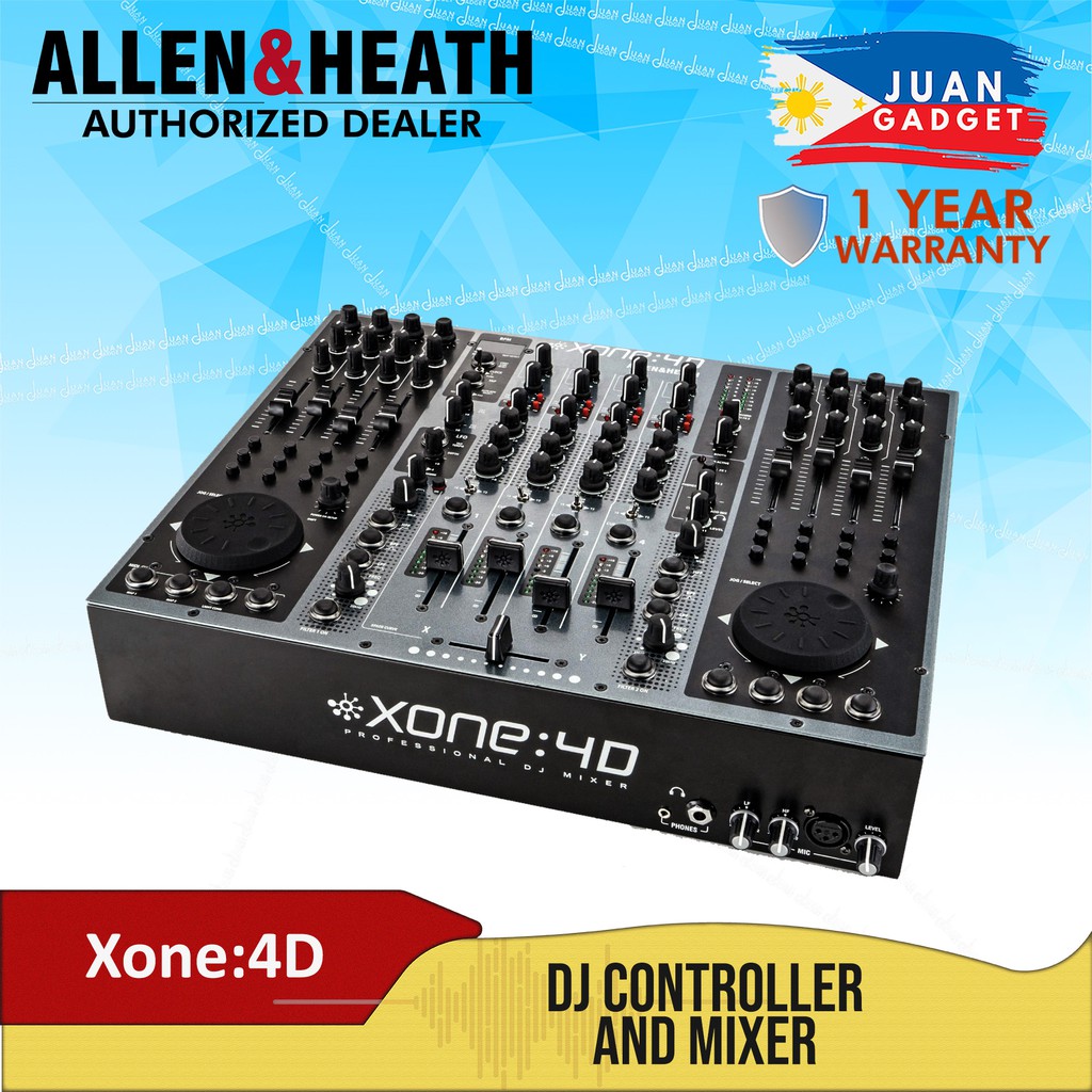 Allen & Heath XONE 4D Hybrid Analog DJ Mixer, MIDI Controller, & USB