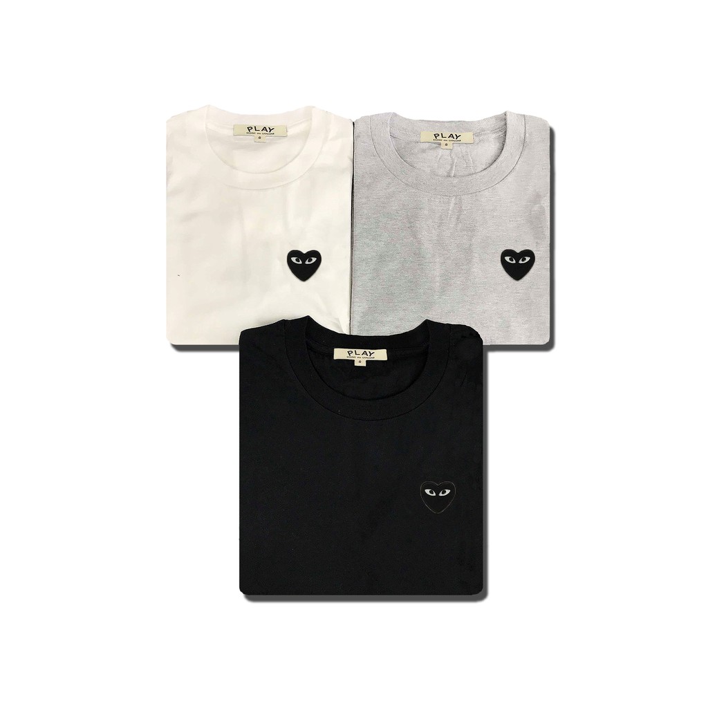 cdg play black heart t shirt