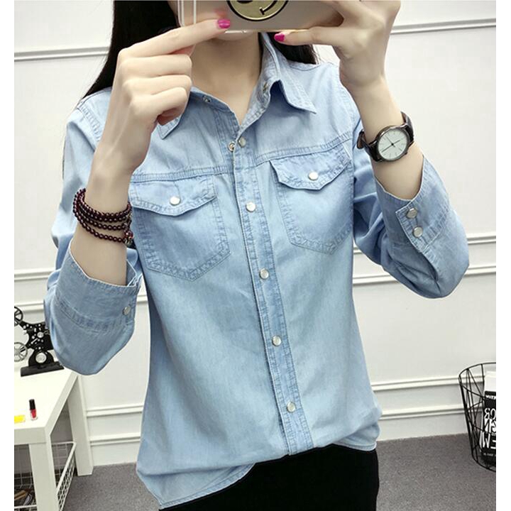 denim shirt womens cheap