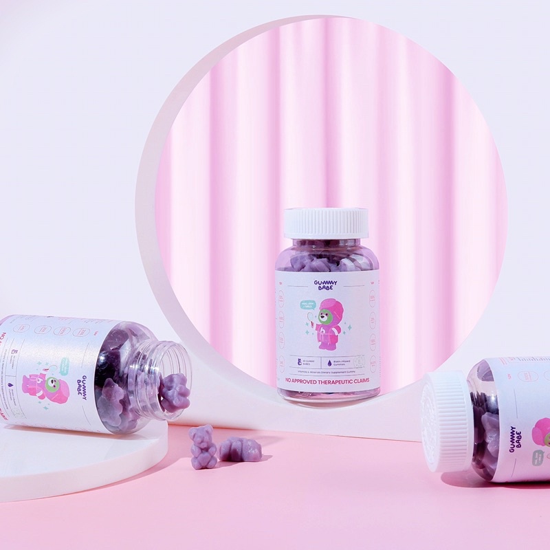 GUMMY BABE Holy Glowy Hair, Skin & Nails Vitamins (60 gummies) | Shopee ...