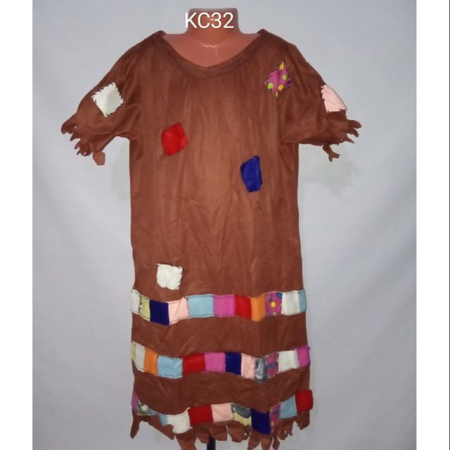 KC32: 9-12y kids costume - indian beggar | Shopee Philippines