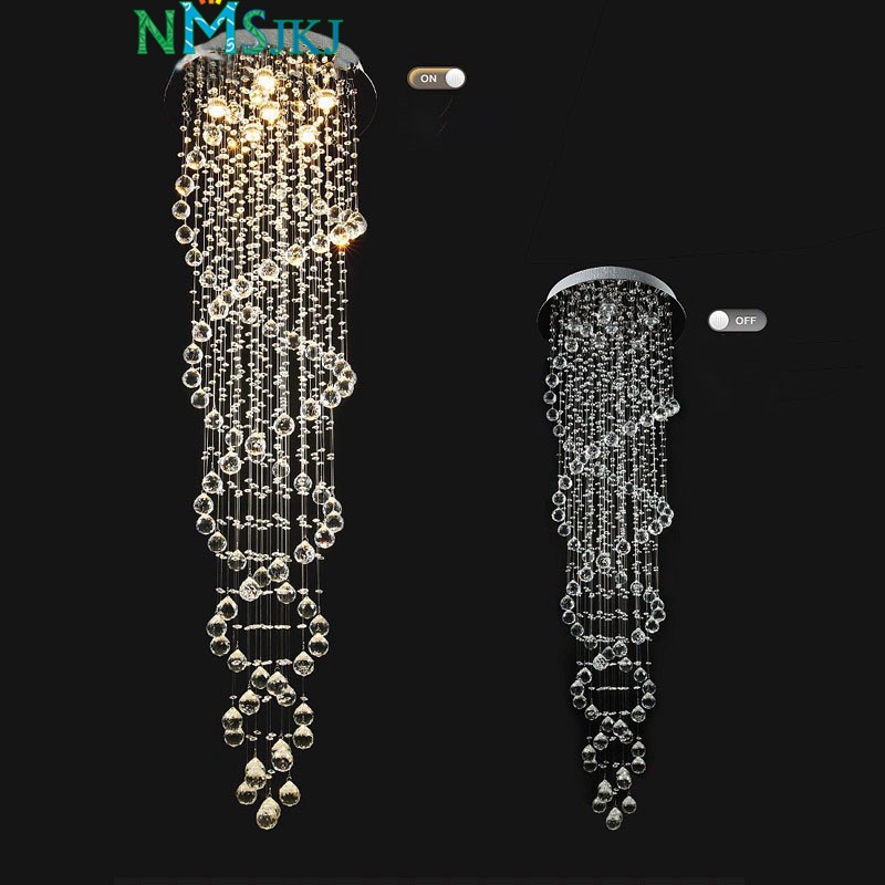 double spiral crystal chandelier