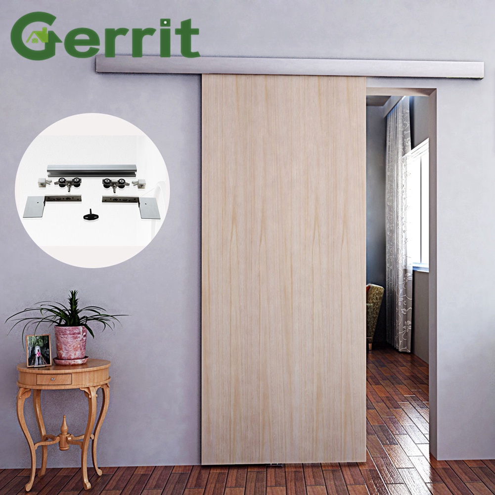 4.9FT/6FT/6.6FT Aluminium Alloy Wood Barn Sliding Door Hardware Hidden