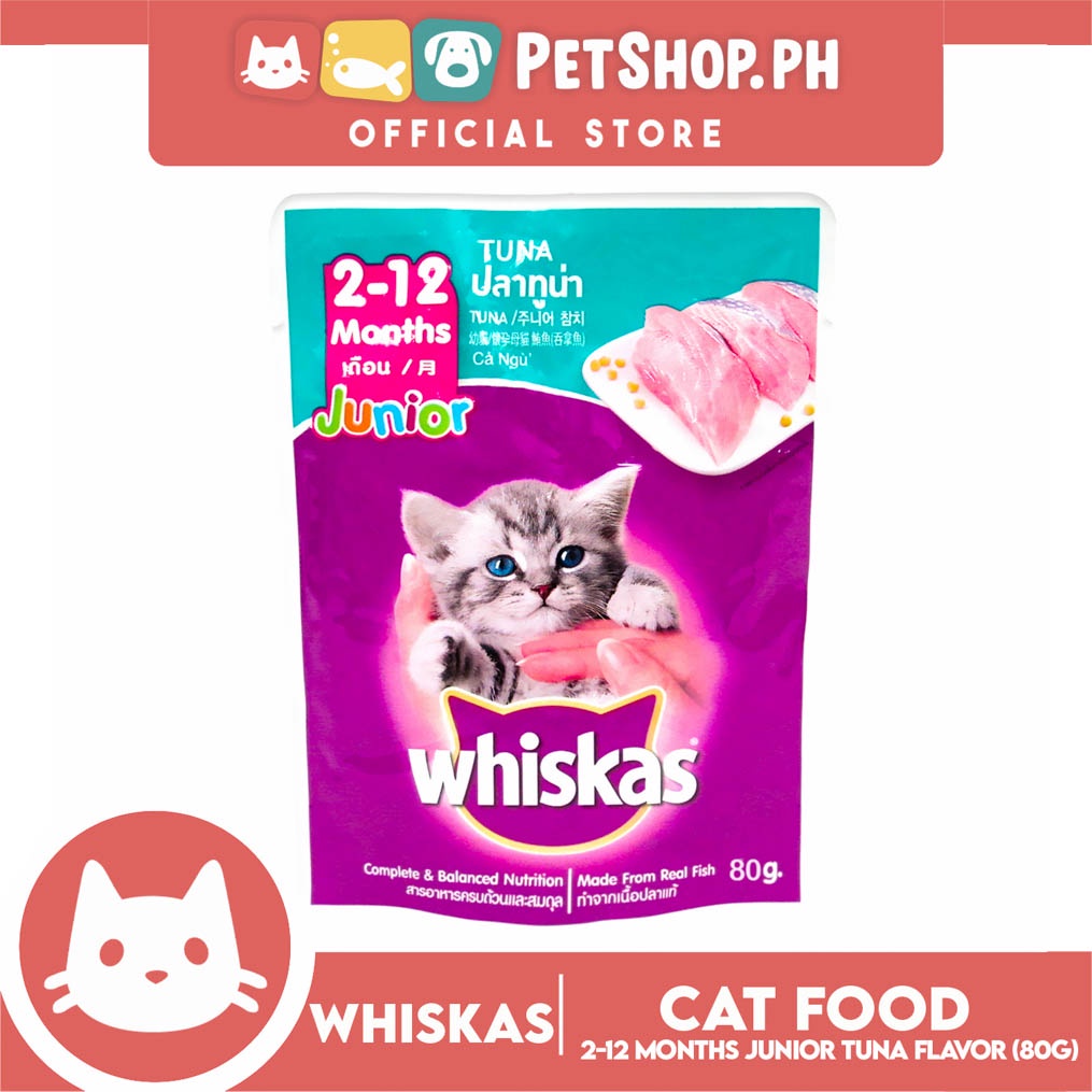 Whiskas Junior Tuna 212mo's Pouch Wet Cat Food 85g Shopee Philippines