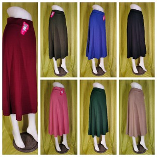 Women's Plain Stretchable Long Skirt ( Garterize Fit 25 to 32 inches Waistline)