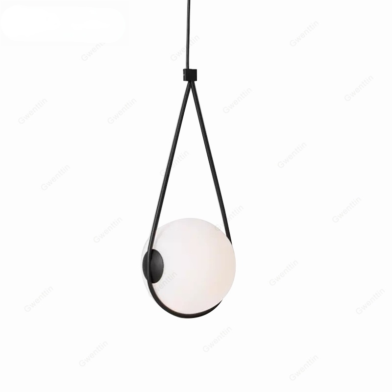 Nordic Glass Ball Pendant Lamps Water Drop Modern Led Light Fixtures