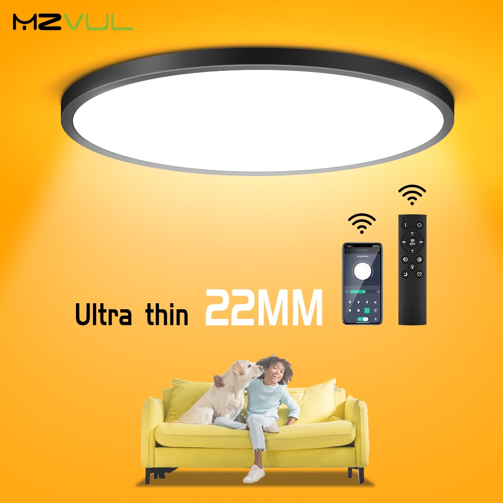 22MM Ultra Thin LED Ceiling Lamps Dimmable Modern Bedroom Lighting