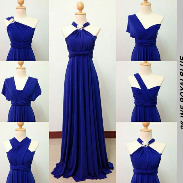 infinity dress styles royal blue