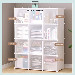 Clothes Storage Cubes Transparent Wardrobe Dustproof Organizer Box Cube Cabinet Multifunction