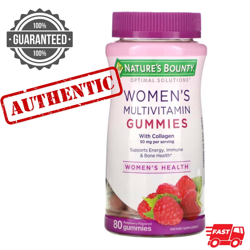 Nature's Bounty Women's Multivitamin Gummies, 80 Gummies | Shopee ...