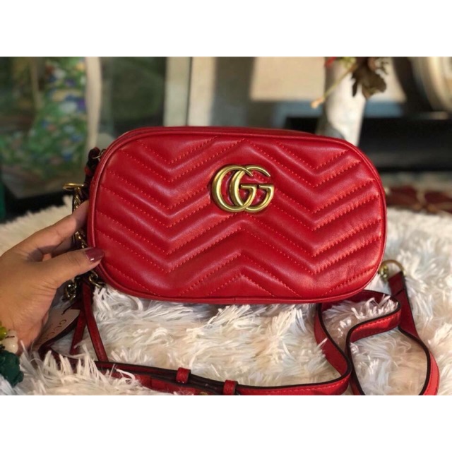 red gucci sling bag