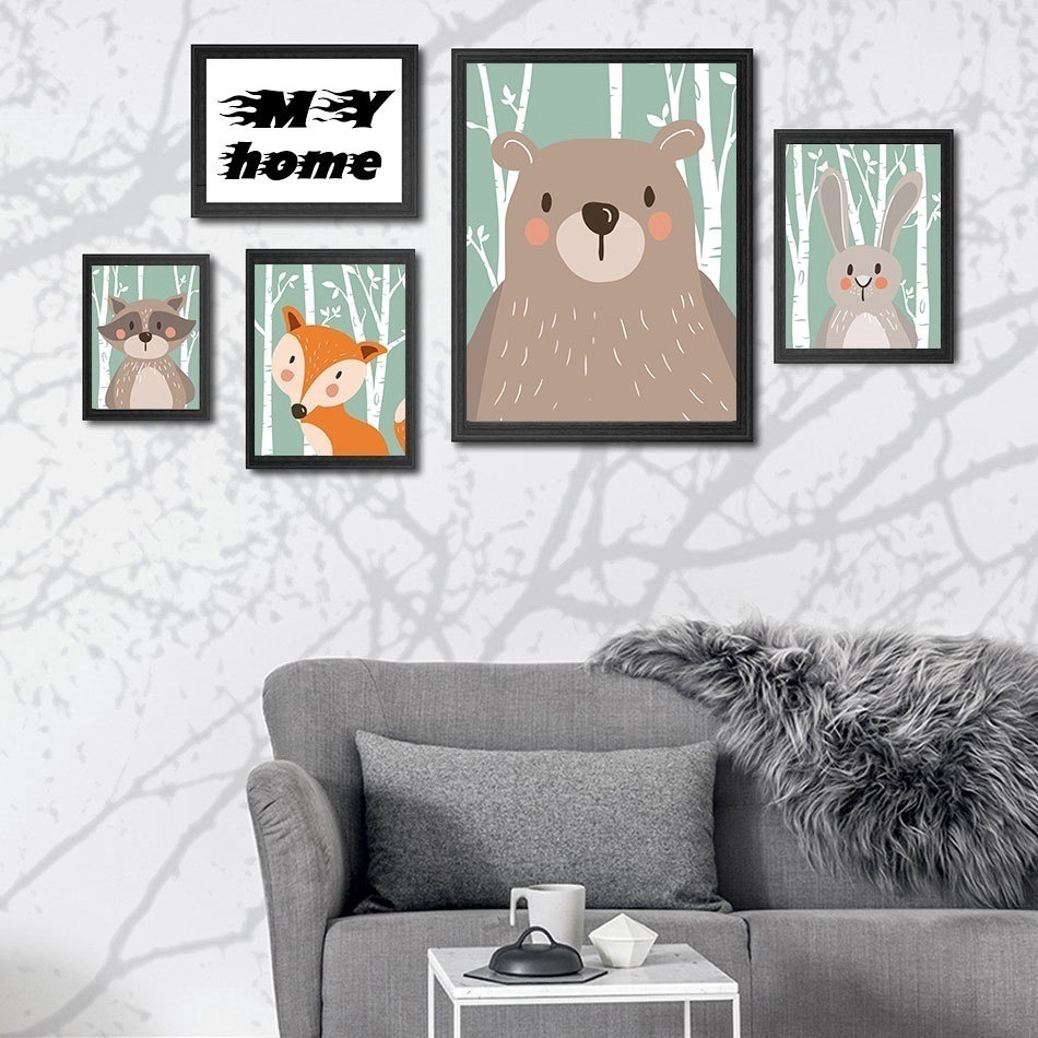 forest animal wall art