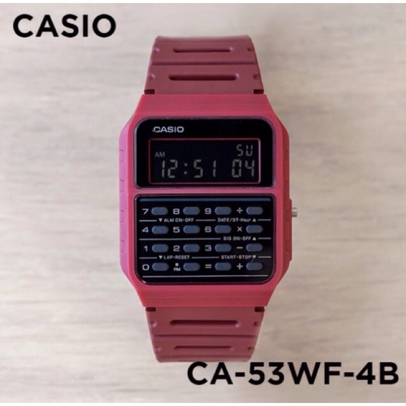 Casio Ca 53wf 4b Calculator Watch Ca53wf 4b Vintage Digital Quartz Ca53 Red Shopee Philippines