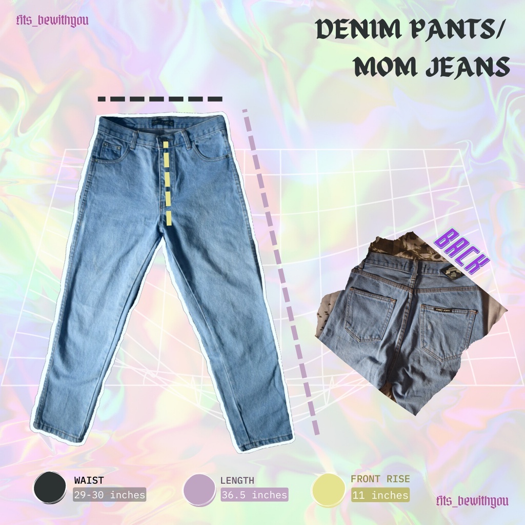 Mom Jeans / Denim Pans (Preloved) | Shopee Philippines