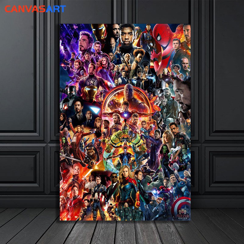 Canvas Art Avengers 4 EndGame Poster Print Hot 2019 Marvel Movie Film