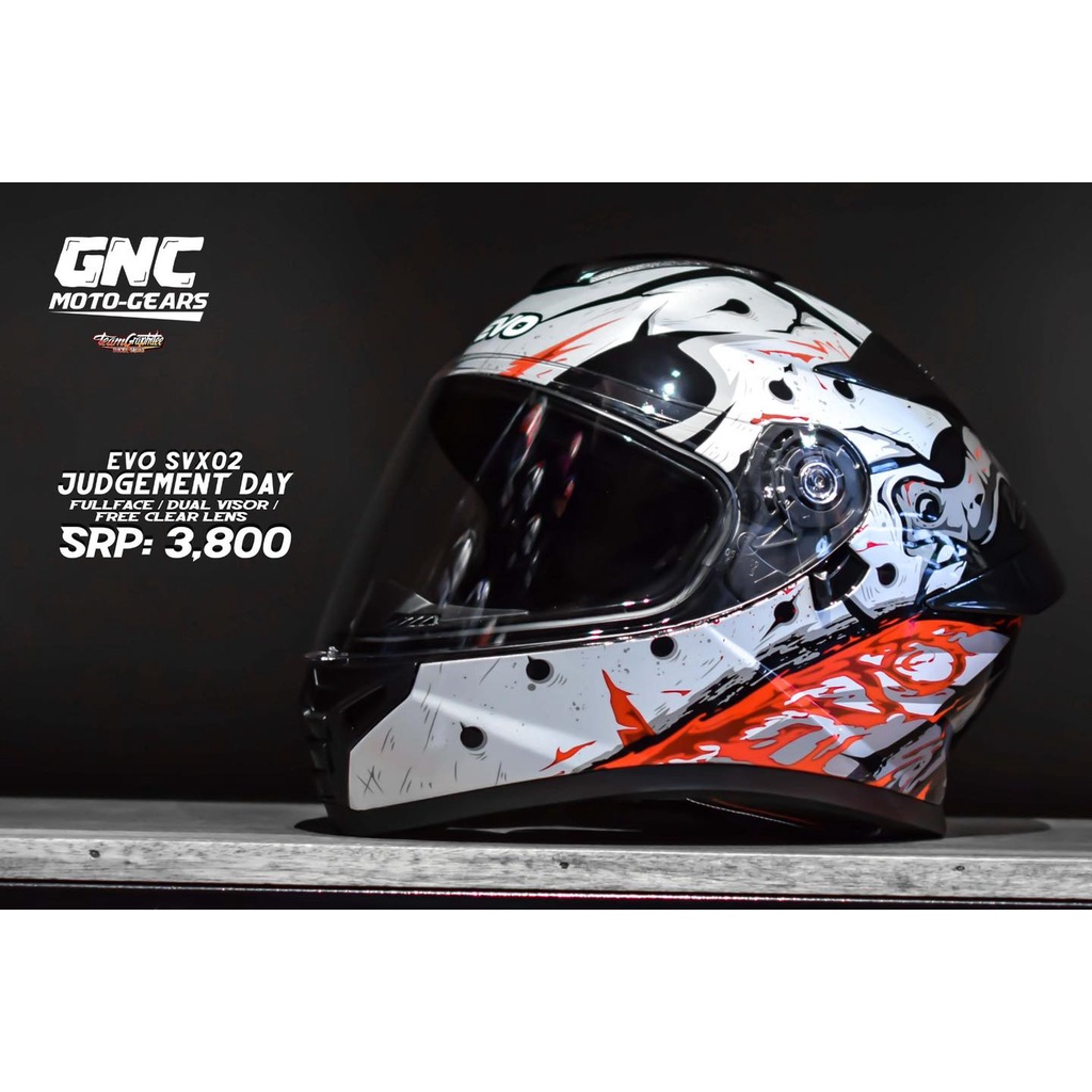 Evo Svx02 Judgement day 2 (fullface , dual visor) Shopee Philippines