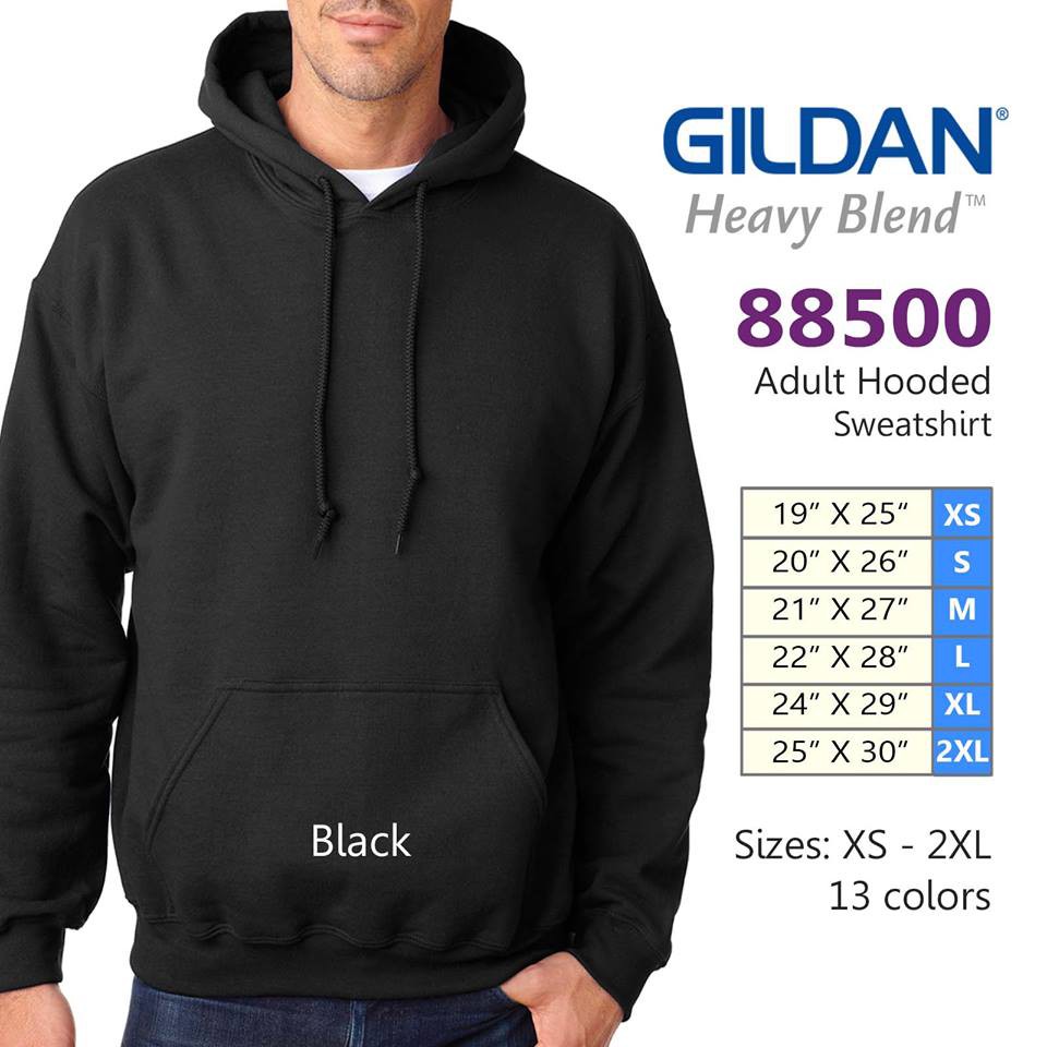 gildan black pullover hoodie