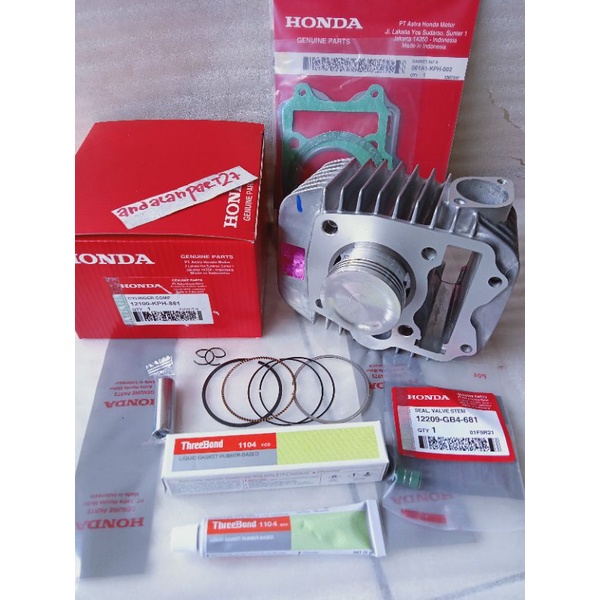 1Set Silver Block Piston Motorcycle Spare Parts for Honda / Supra X 125 Karbu / Karisma / Kirana