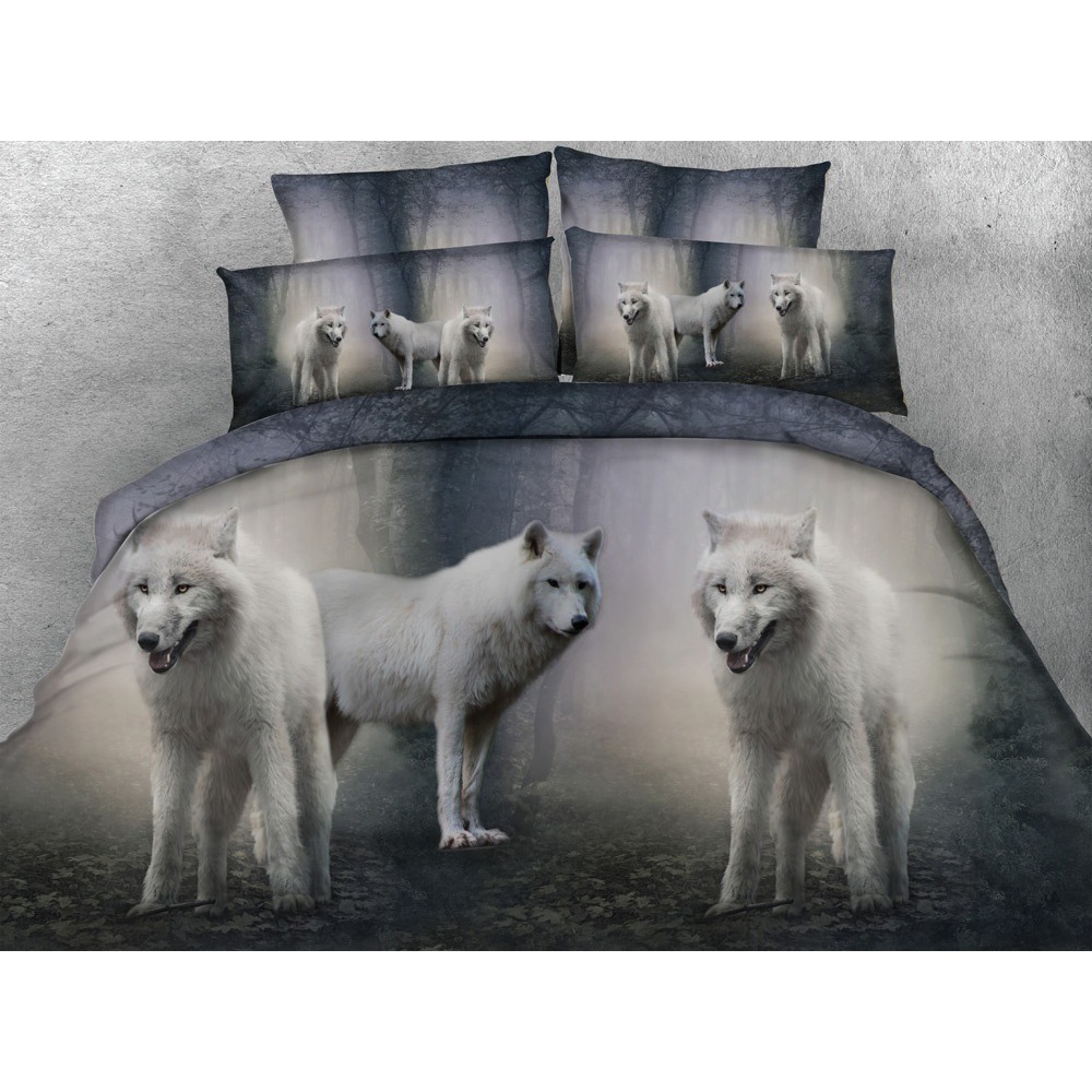 Grey Wolf Animals 3d Printed Comforters Bedding Sets Quilt Duvet