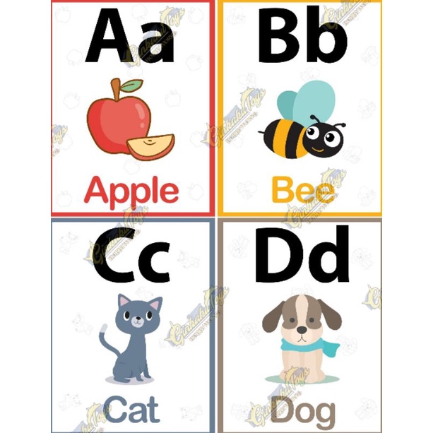 Learning Chart Educational Chart Alphabet Chart Learning Materials for ...