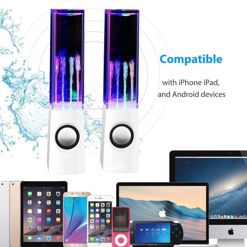 speaker with water and lights